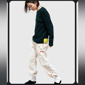 FREE CITY FLAP/SNAP PANT RTU TARP Unisex Xs NWT paint splattered rare $650